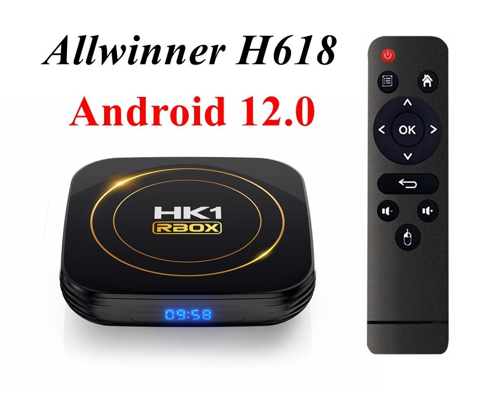 ȵ̵ 12.0 TV ڽ,  H618  ھ BT4.0 HDR 10 Ʈ ̵ ÷̾, HK1 RBOX H8S, 6K, 2.4G, 5G , 2GB, 4GB, 64GB, 3 